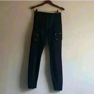Juicy Couture Pants Black Tapered Ankle Side Zipper Pockets